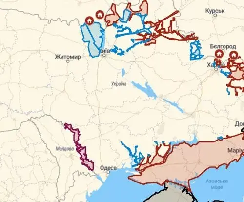 Інтерактивна карта бойових дій DeepState в Україні